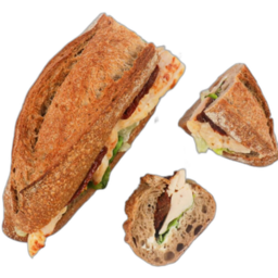 Bocadillo de pollo con curry